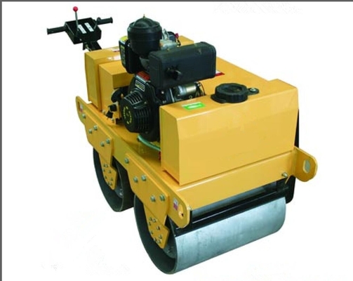 Hydraulisches doppeltes Trommel-Verdichtungsgerät-Bodenverdichter-Roheisen/Stahlmaterial 600kg